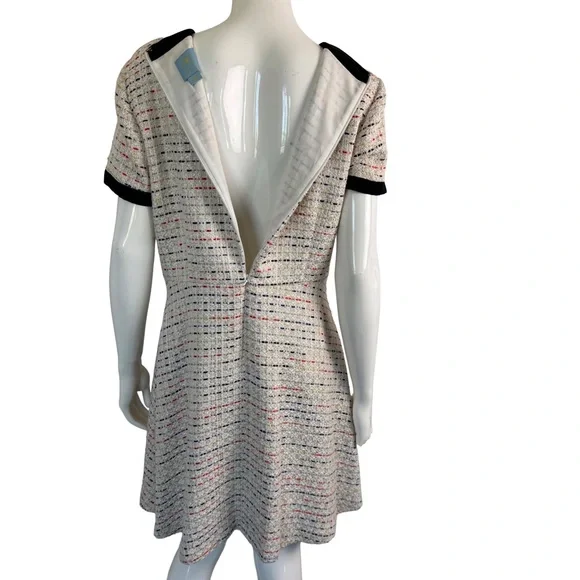 🎀Coquette Tweed Fit & Flare Dress | Bow Neckline | Size 12 | - Picture 4 of 6